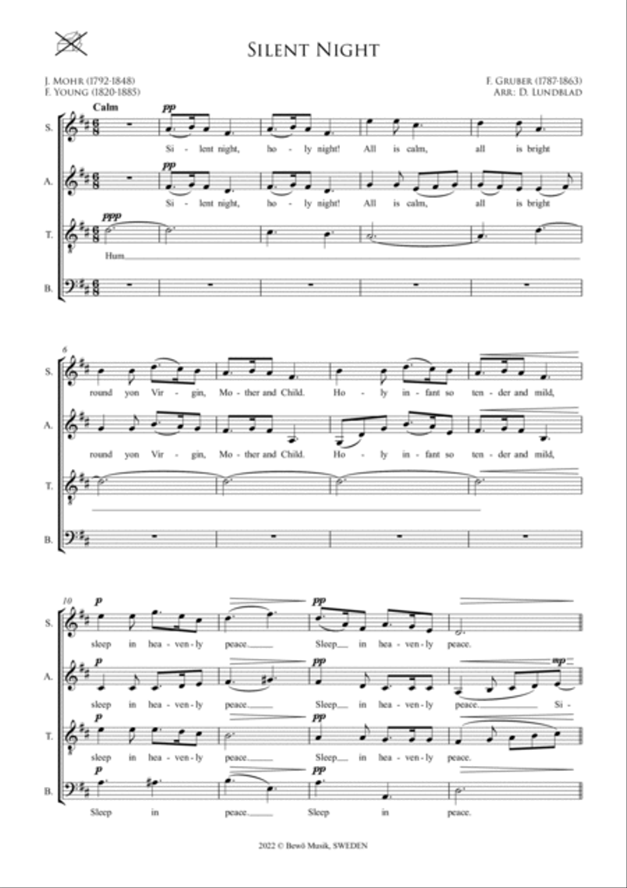 Silent Night Silent Night A Cappella scores gallery preview page 2