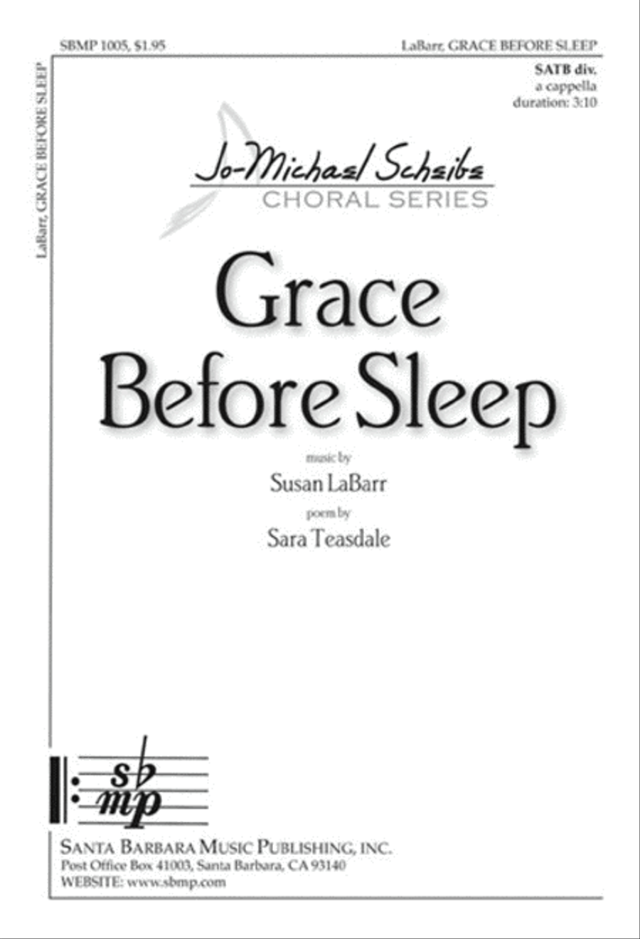 Grace Before Sleep - SATB divisi Octavo image number null