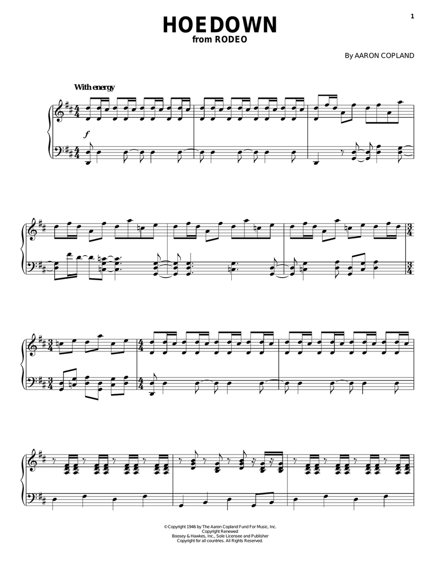 Hoedown Hoedown Acoustic Guitar scores gallery preview page 1