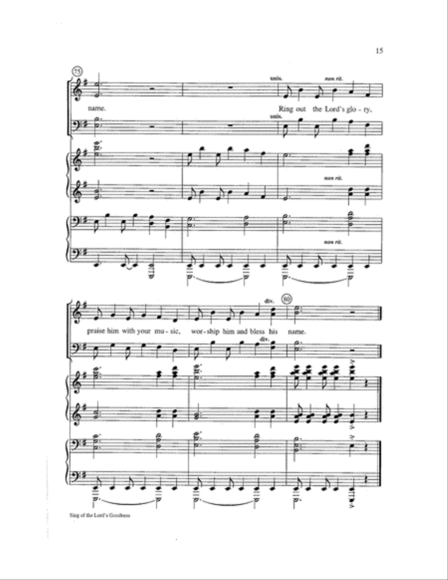 Sing of the Lord's Goodness Choir scores gallery preview page 15