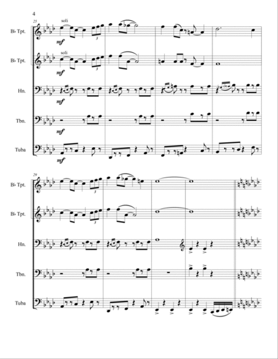 Chimera Brass Quintet scores gallery preview page 4