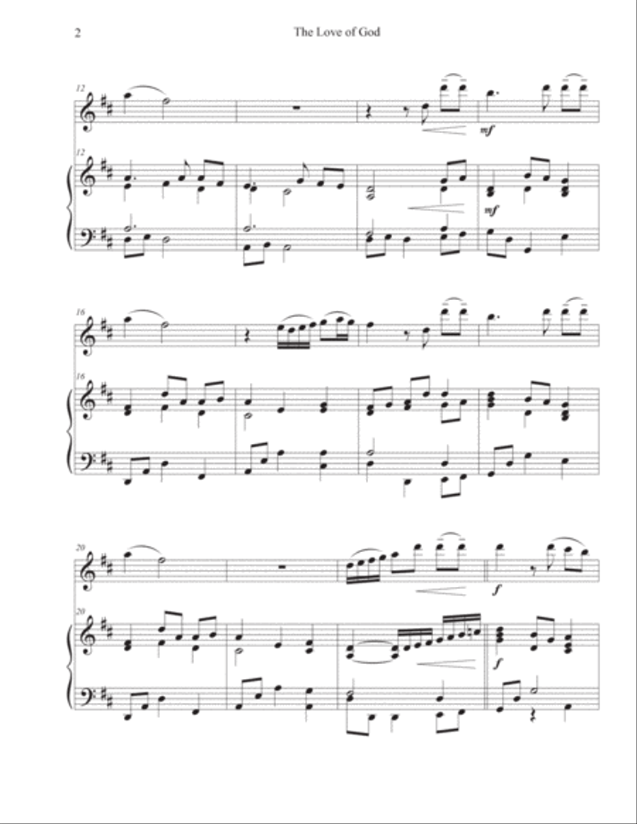 The Love of God (Violin-Piano) Violin Solo scores gallery preview page 2