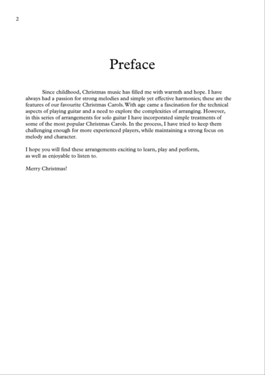 Christmas Music for Solo Guitar Acoustic Guitar scores gallery preview page 2