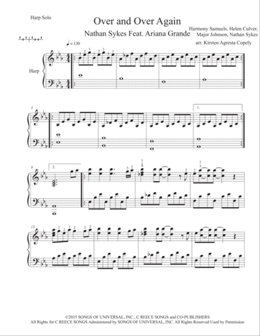 Over And Over Again Harp scores gallery preview page 1
