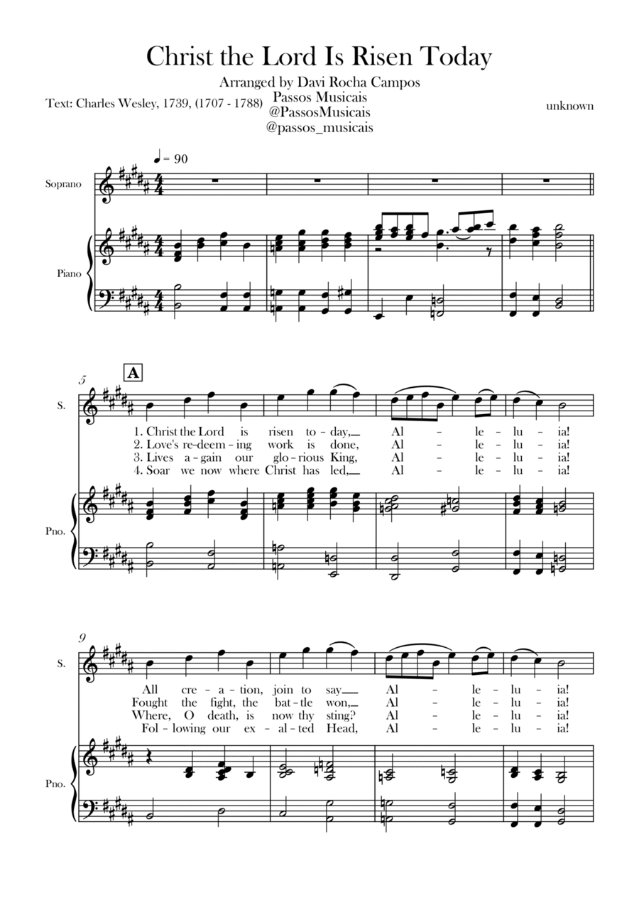 Christ the Lord is Rises today Chamber Music scores gallery preview page 1