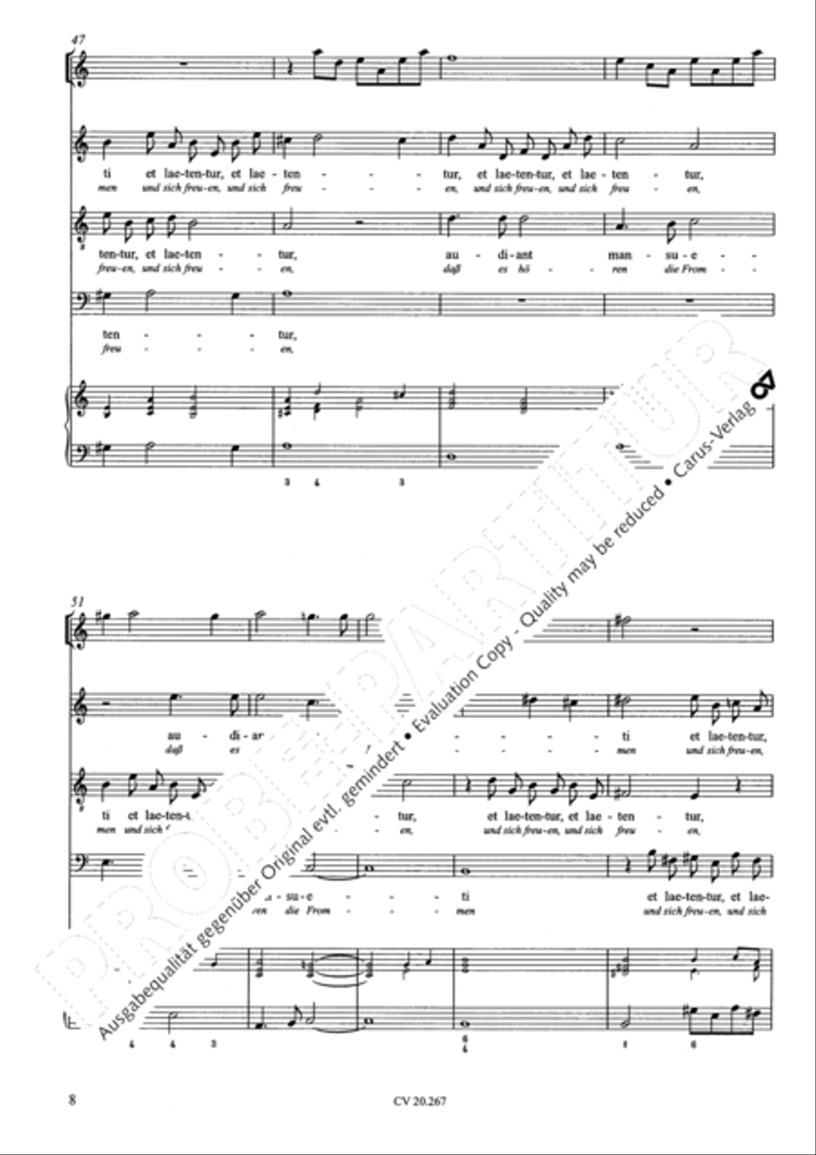 Benedicam Dominum; Exquisivi Dominum Score scores gallery preview page 9