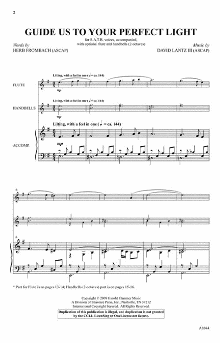 Guide Us to Your Perfect Light 4-Part scores gallery preview page 2