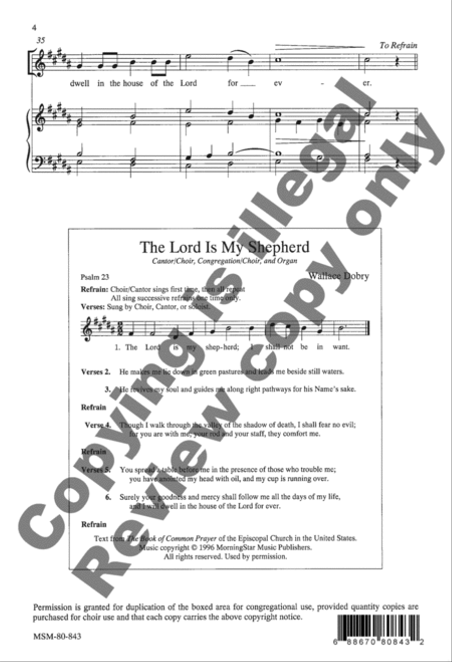 The Lord Is My Shepherd The Lord Is My Shepherd Unison Choir scores gallery preview page 5