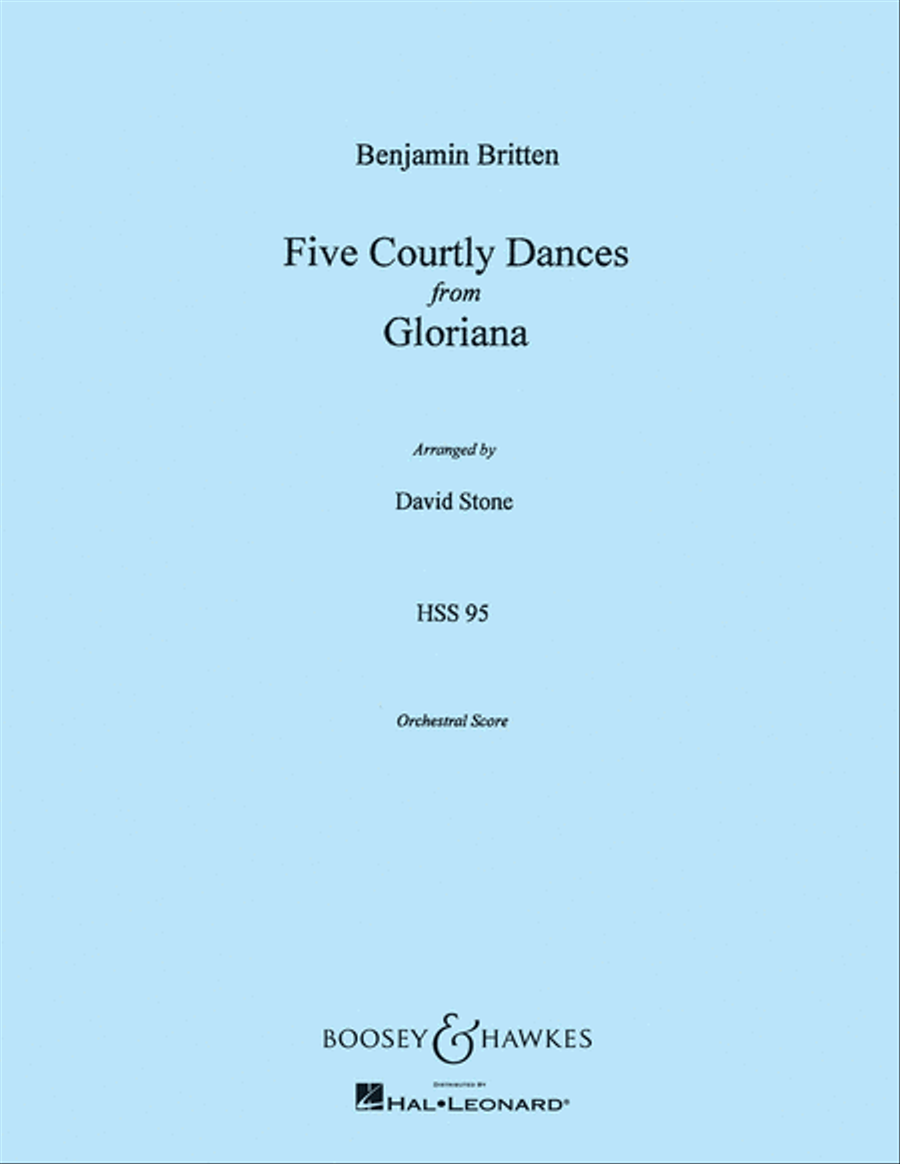Five Courtly Dances (from Gloriana, Op. 53) Orchestra scores gallery preview page 1