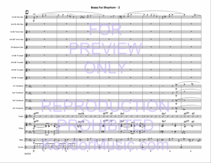 Bossa For Strayhorn Jazz Ensemble scores gallery preview page 3