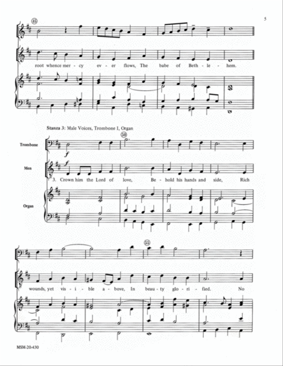 Crown Him With Many Crowns (Diademata) Choir scores gallery preview page 5
