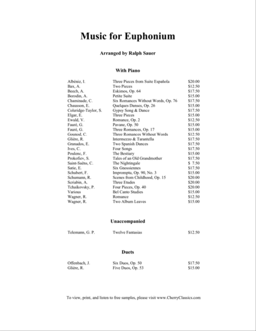 66 Etudes in all Major and Minor Keys for Euphonium Euphonium scores gallery preview page 7