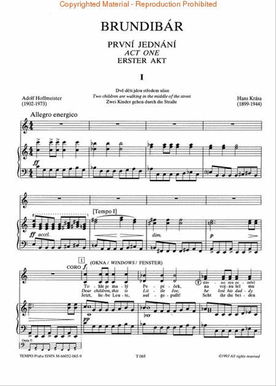 Brundibar (1938/43) Opera For Children [cz/g/e] Voc Sc Voice scores gallery preview page 2