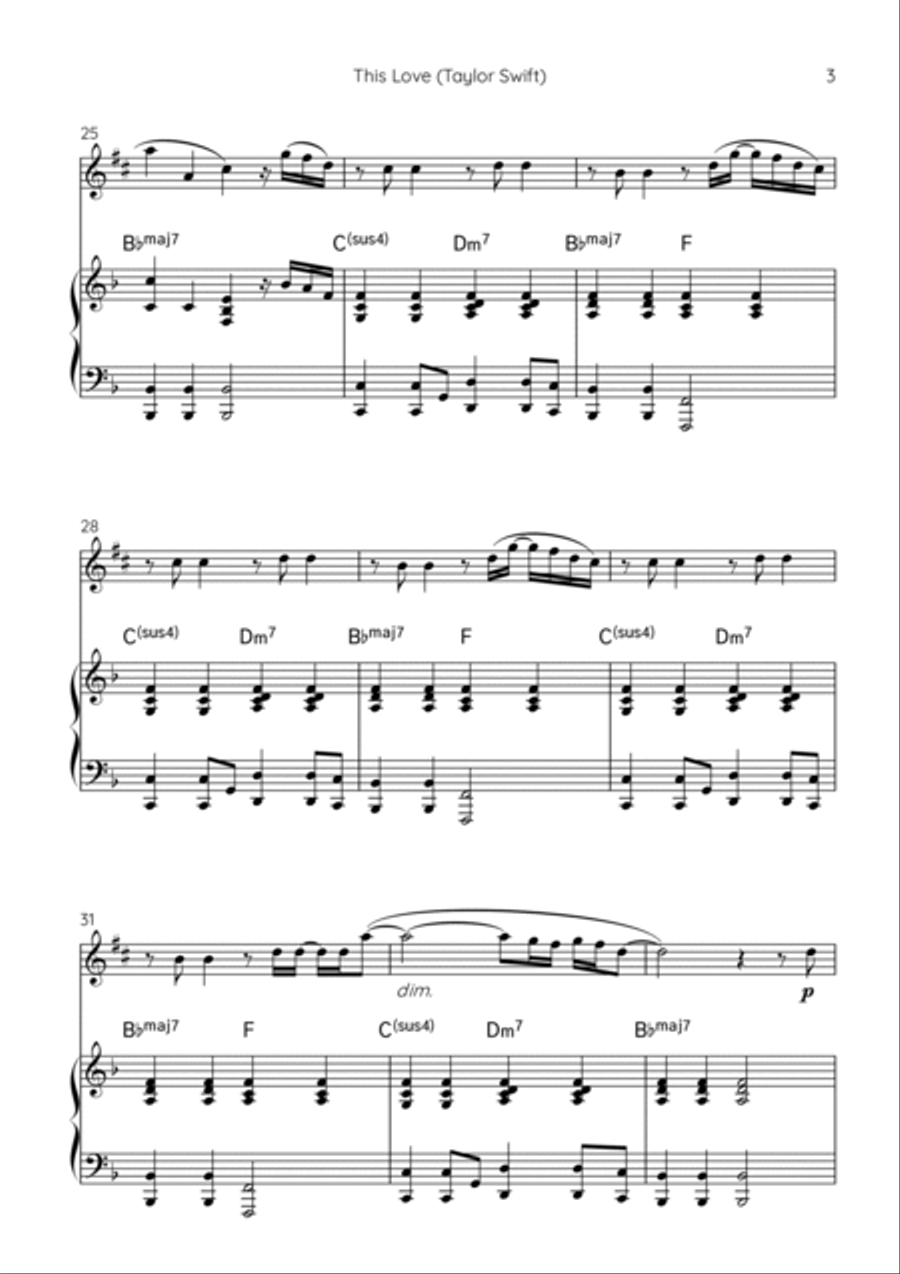 This Love Baritone Saxophone scores gallery preview page 3