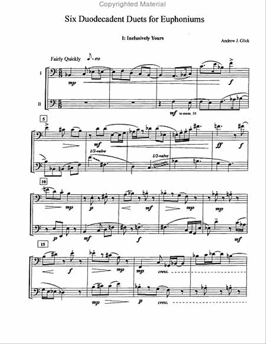 Six Duodecadent Duets Brass Duet scores gallery preview page 2