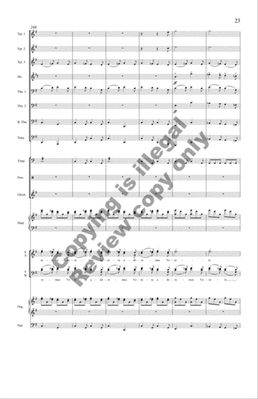 The Snow Lay On the Ground (Brass Octet Score)