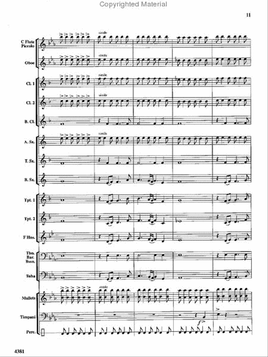 A Hymn of Peace Concert Band scores gallery preview page 10