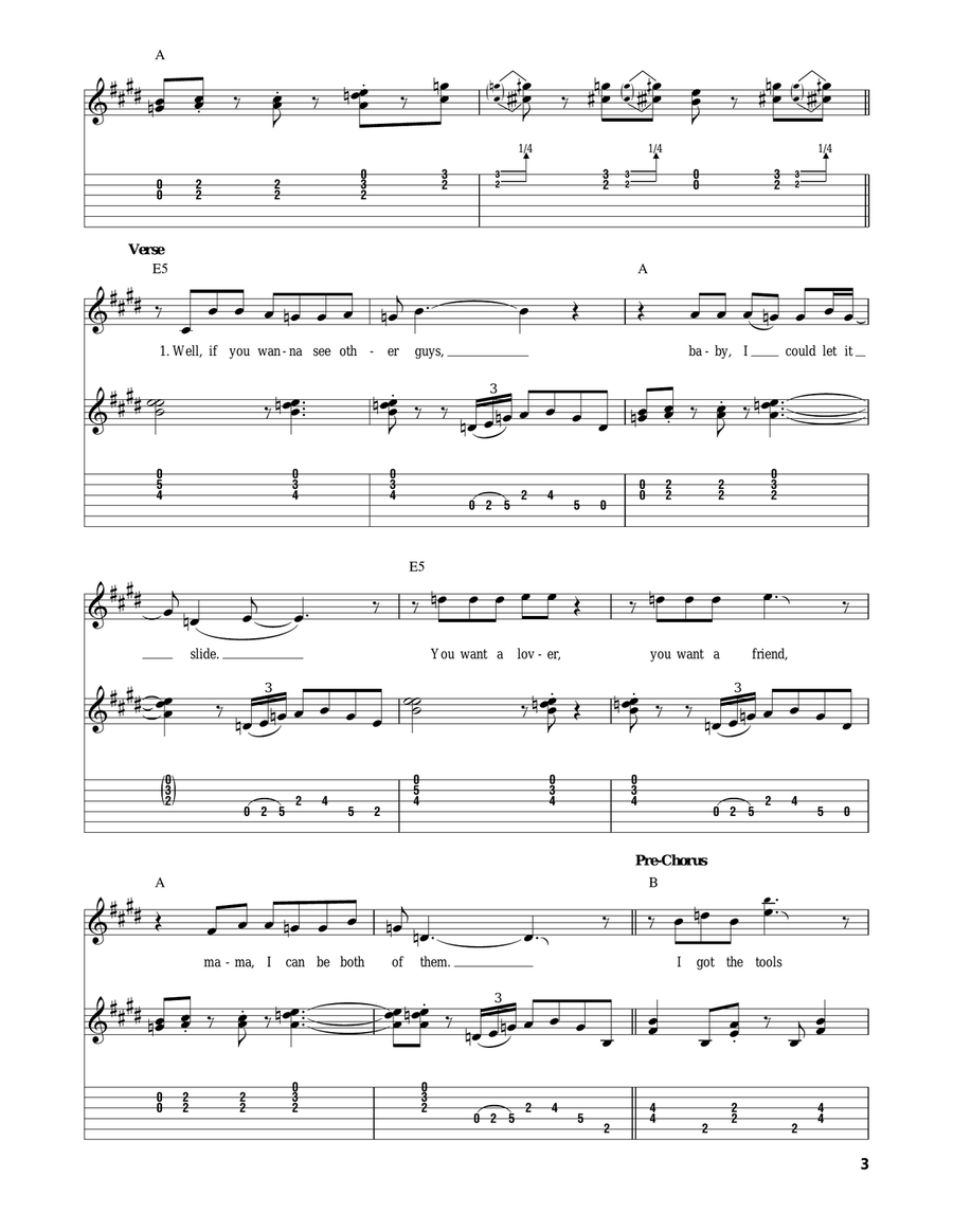 Finish What Ya Started Acoustic Guitar scores gallery preview page 3