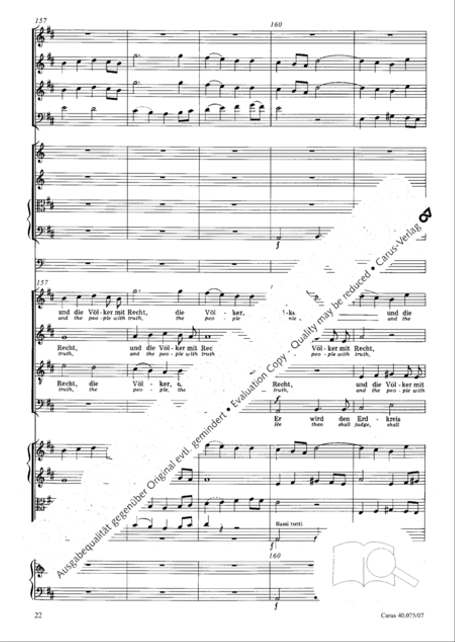 Psalm 98 (Der 98. Psalm) 4-Part scores gallery preview page 33