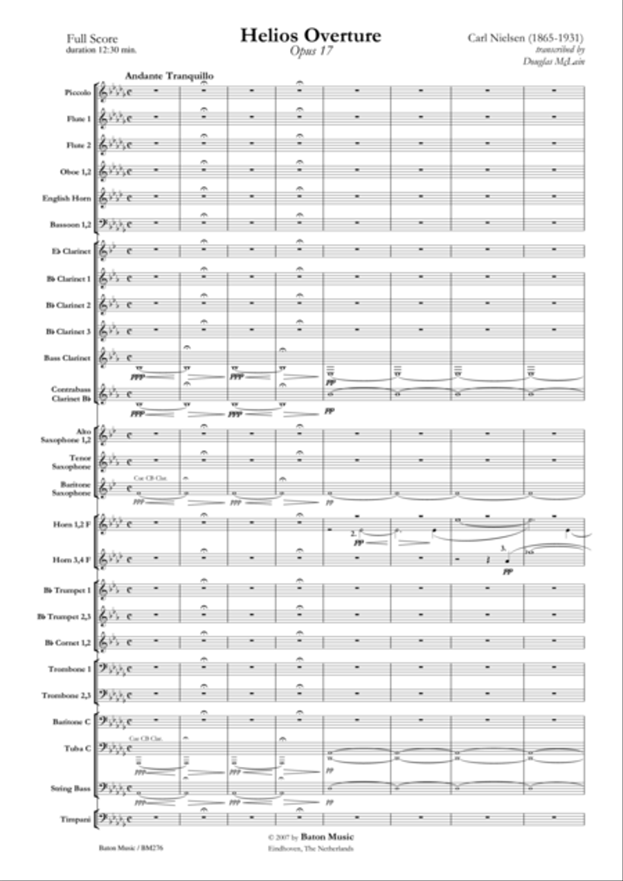Helios Overture Concert Band scores gallery preview page 2