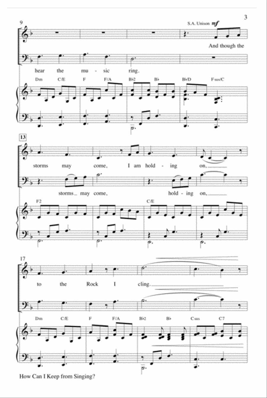 How Can I Keep From Singing? Choir scores gallery preview page 3