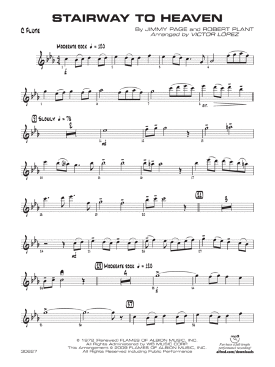 Stairway to Heaven: Flute Jazz Ensemble scores gallery preview page 1