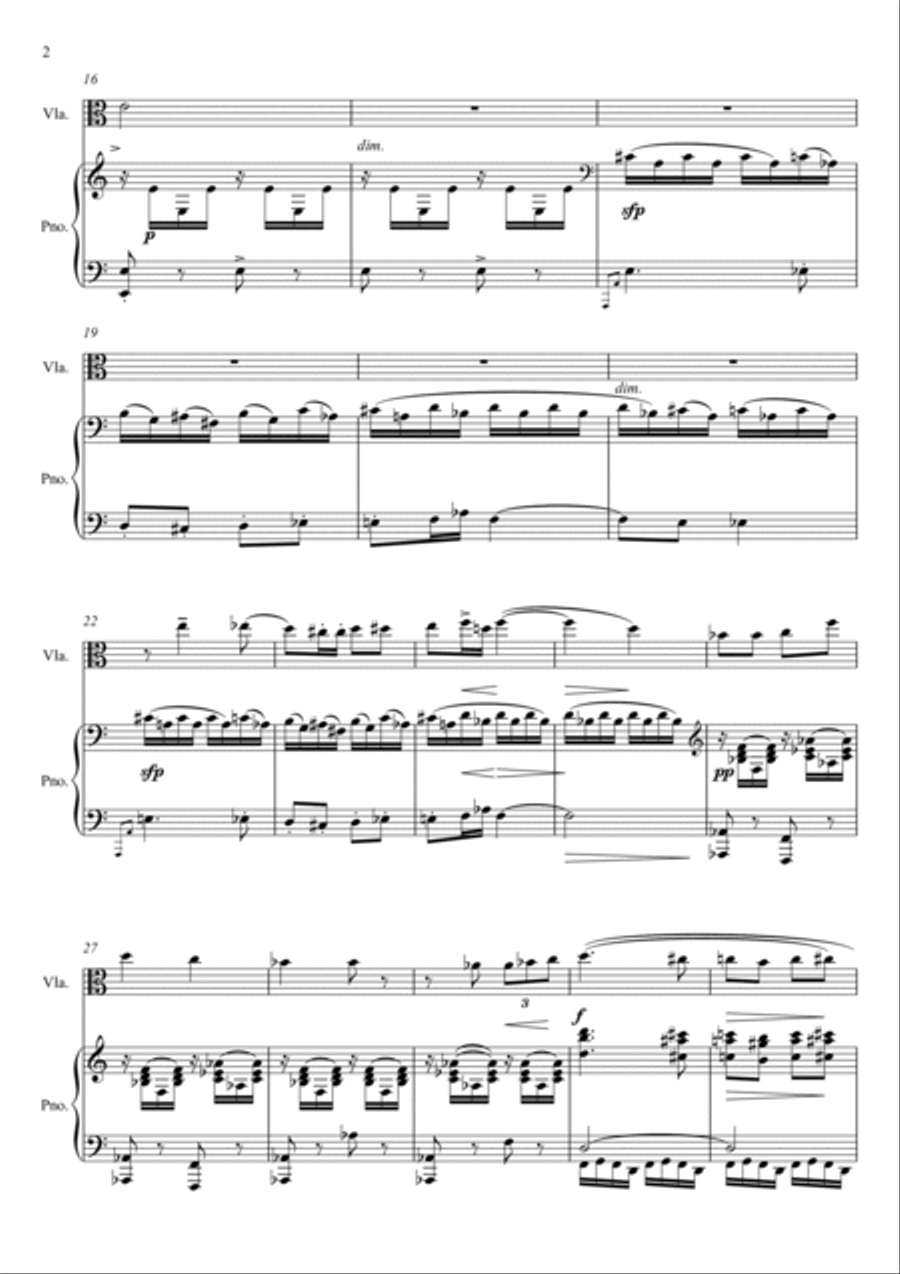Claude Debussy - Fantoches (Viola Solo) Small Ensemble scores gallery preview page 2