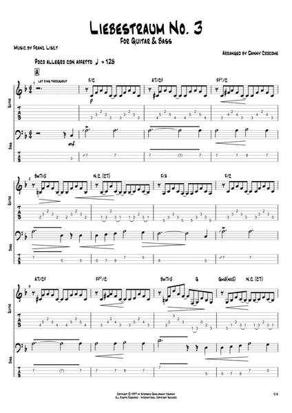 Liebestraum No. 3 (Duet for Guitar and Bass) image number null