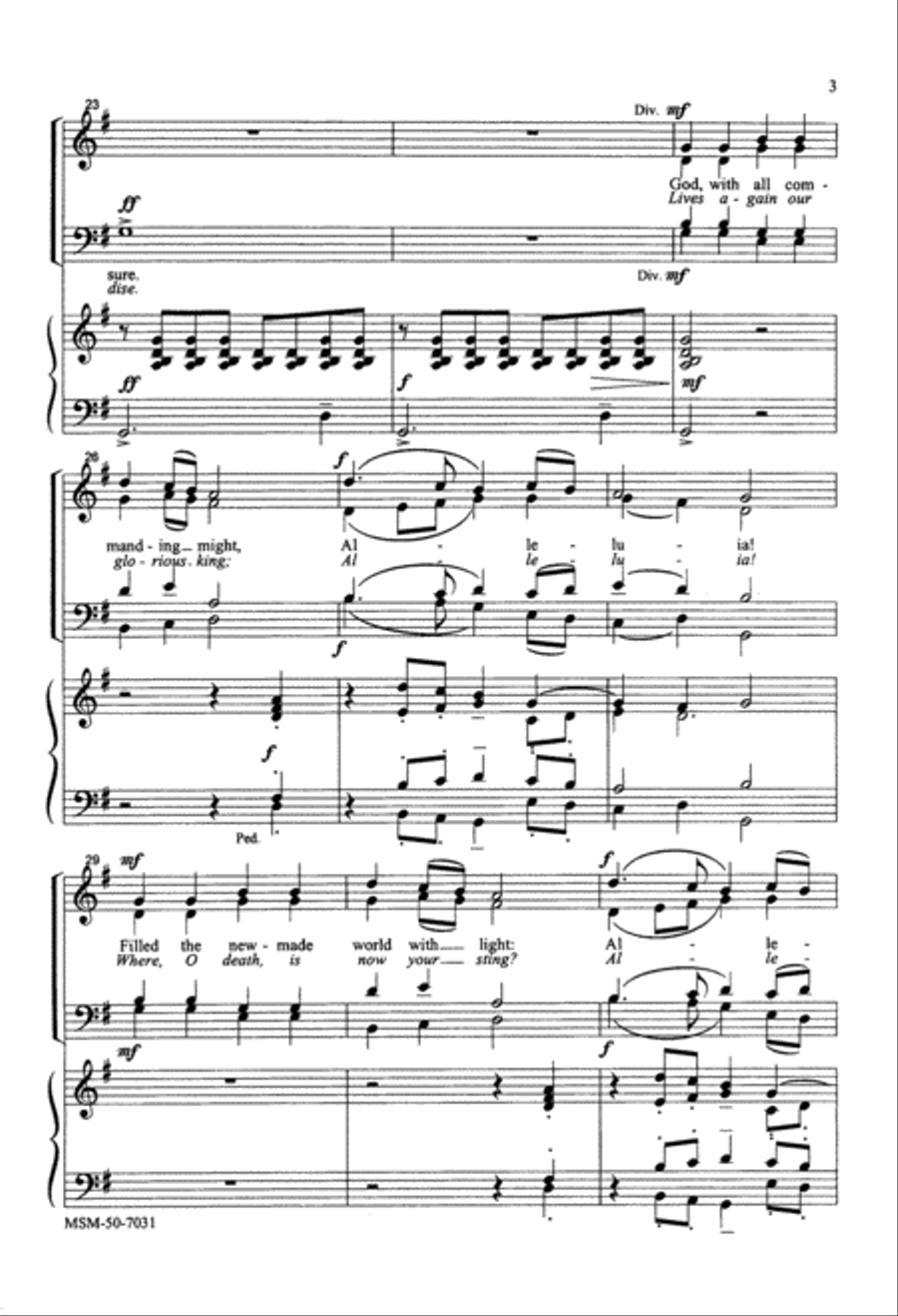 Christ the Lord Is Risen Today Let Us, with a Gladsome Mind 4-Part scores gallery preview page 4