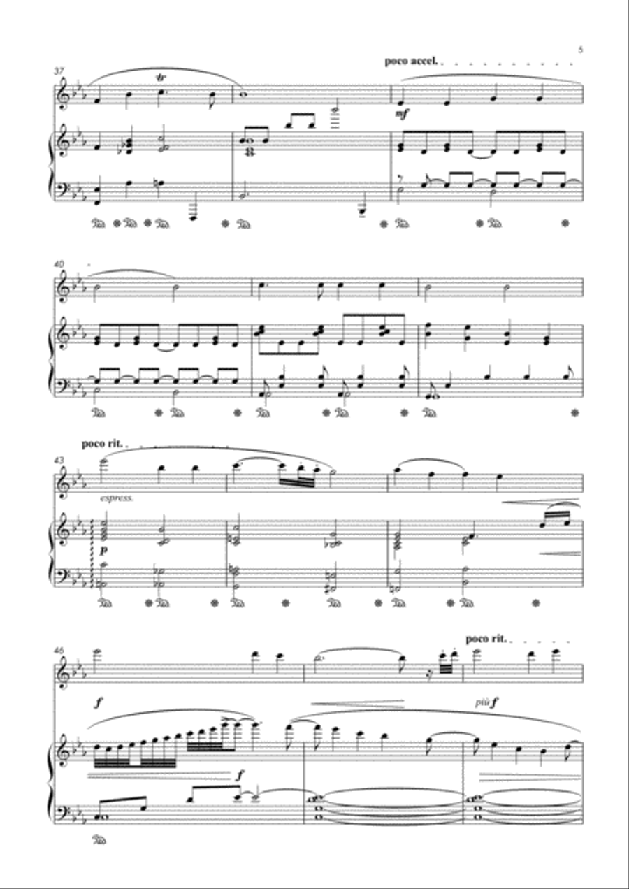 HOLY, HOLY, HOLY! LORD GOD ALMIGHTY (For Flute and Piano) Flute Solo scores gallery preview page 5