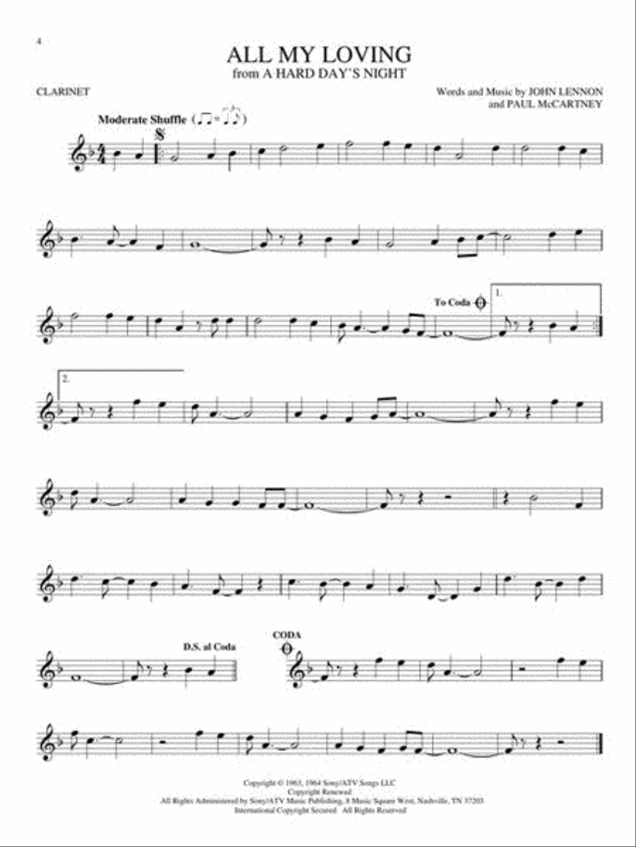 Big Book of Clarinet Songs Clarinet Solo scores gallery preview page 6