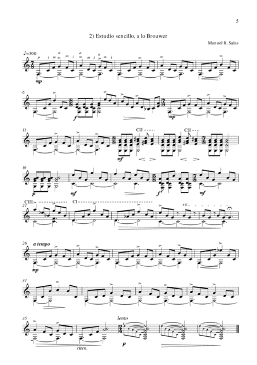 Nueve apuntes Nueve apuntes Guitar Solo scores gallery preview page 5