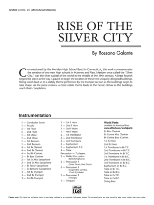Book cover for Rise of the Silver City: Score