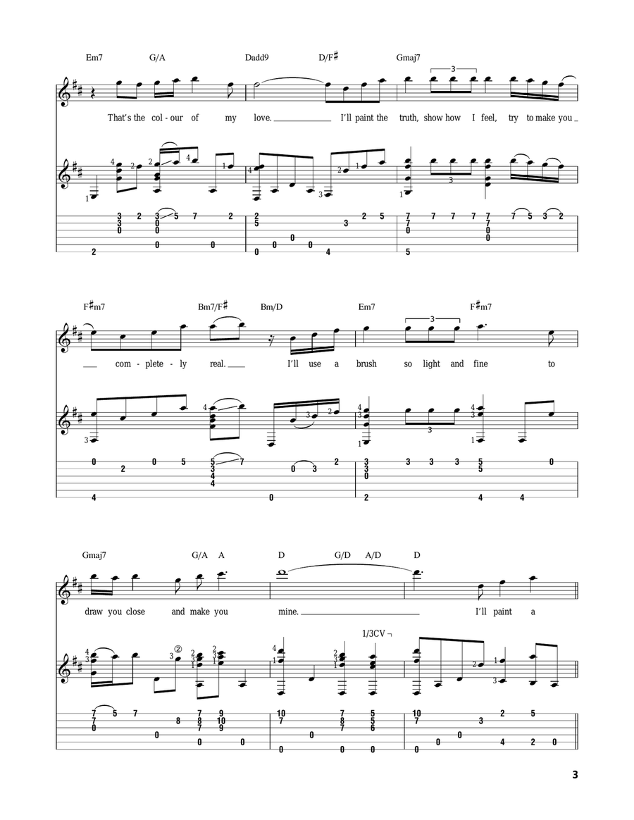The Colour Of My Love Acoustic Guitar scores gallery preview page 3