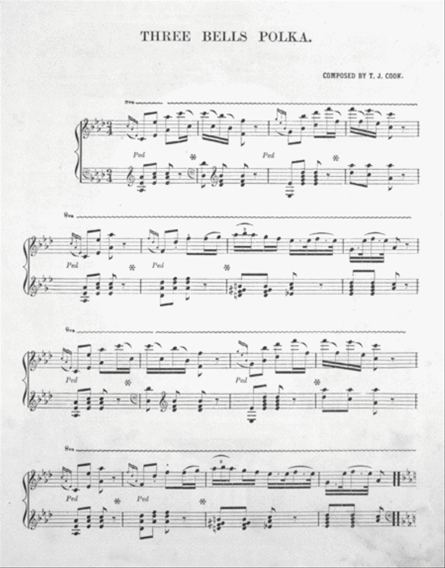 Six Favorite Polkas for the Drawing Room. Three Bells Piano Solo scores gallery preview page 2