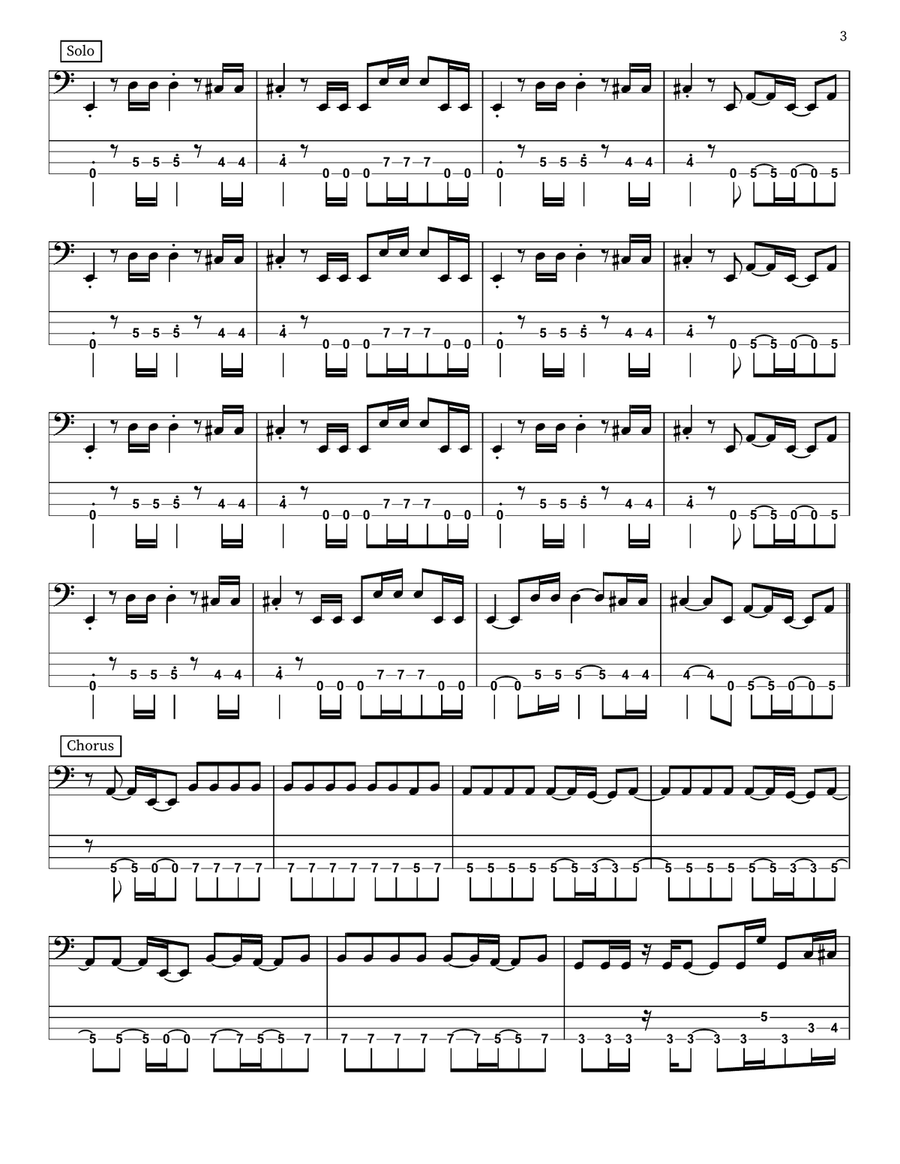 Back In Black Bass Guitar scores gallery preview page 3