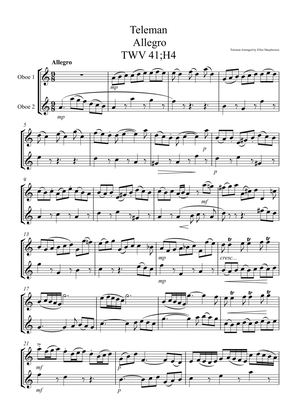 Oboe Duet - Allegro by Teleman
