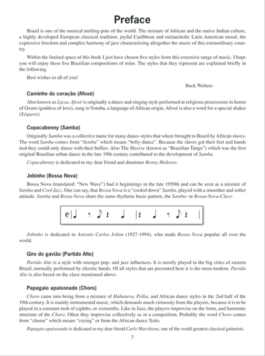Popular Guitar Styles - Samba & Bossa Nova Acoustic Guitar scores gallery preview page 4