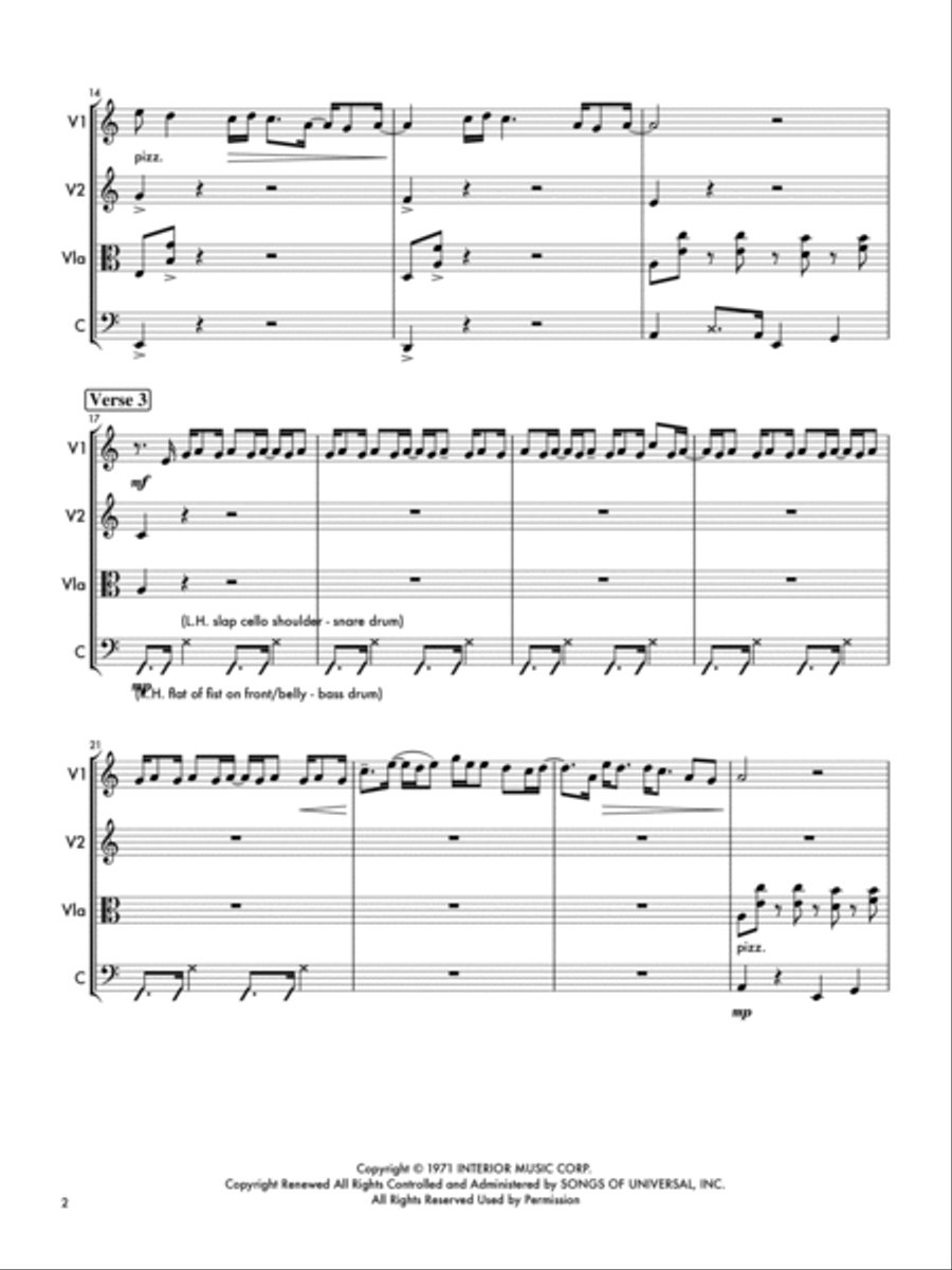 Ain't No Sunshine Ain't No Sunshine String Quartet scores gallery preview page 2