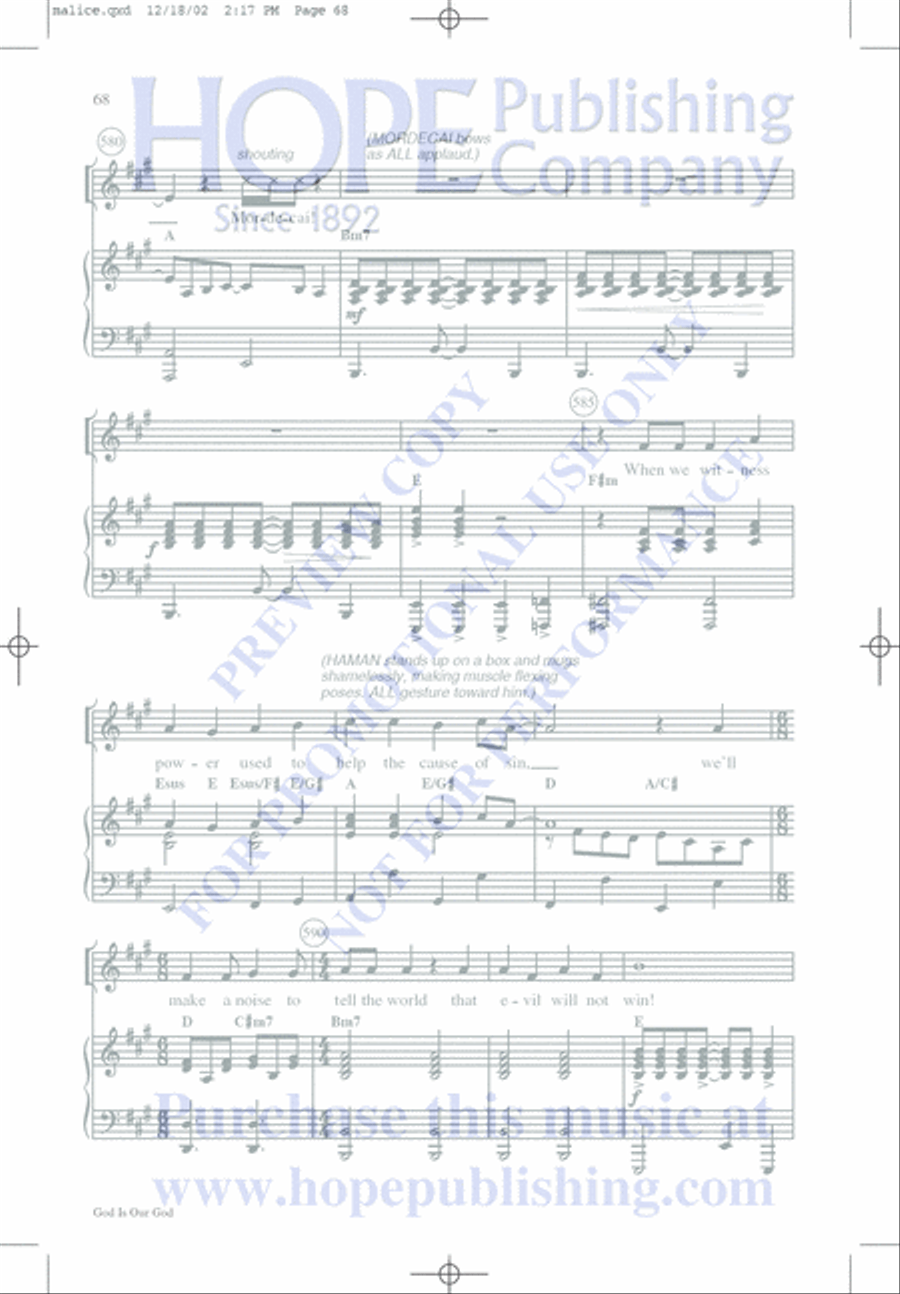 Malice in the Palace Unison Choir scores gallery preview page 68