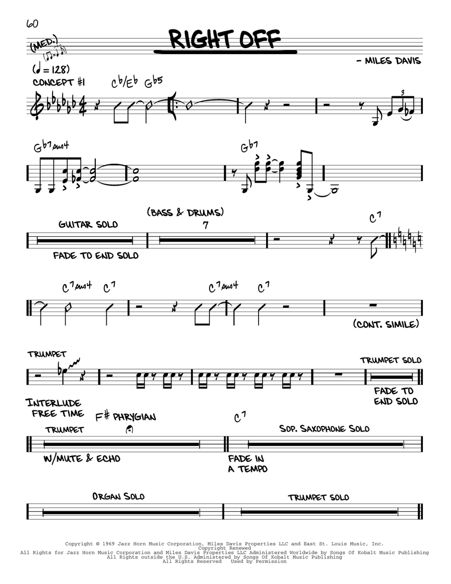 Right Off Piano scores gallery preview page 1