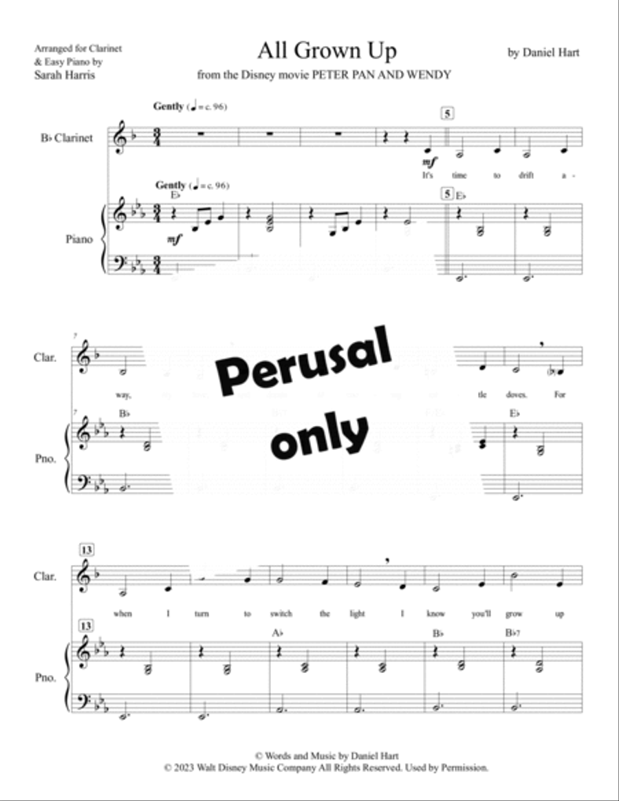All Grown Up B-Flat Clarinet scores gallery preview page 2