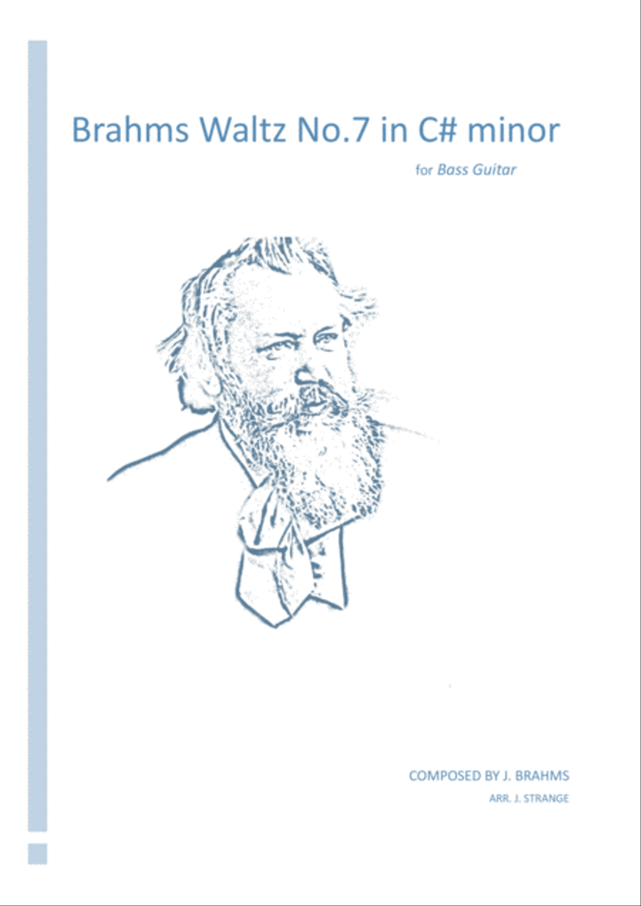 Brahms Waltz No.7 in C# minor for Bass Guitar Bass Guitar scores gallery preview page 1
