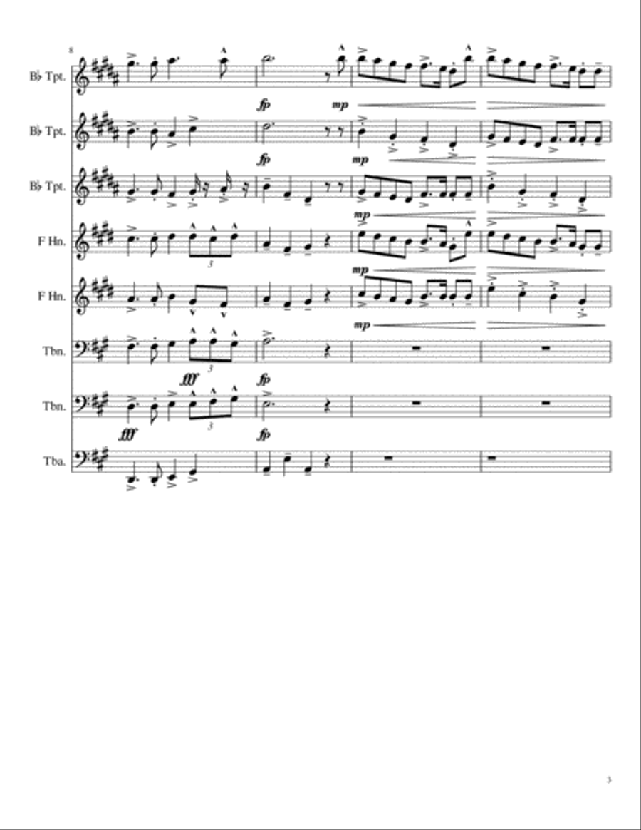 Joy to the World - A Brass Ensemble Brass Ensemble scores gallery preview page 3