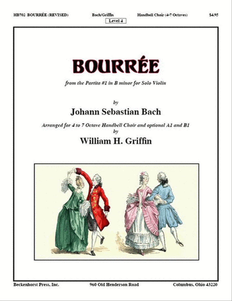 Bourree (revised) Handbell Choir scores gallery preview page 1