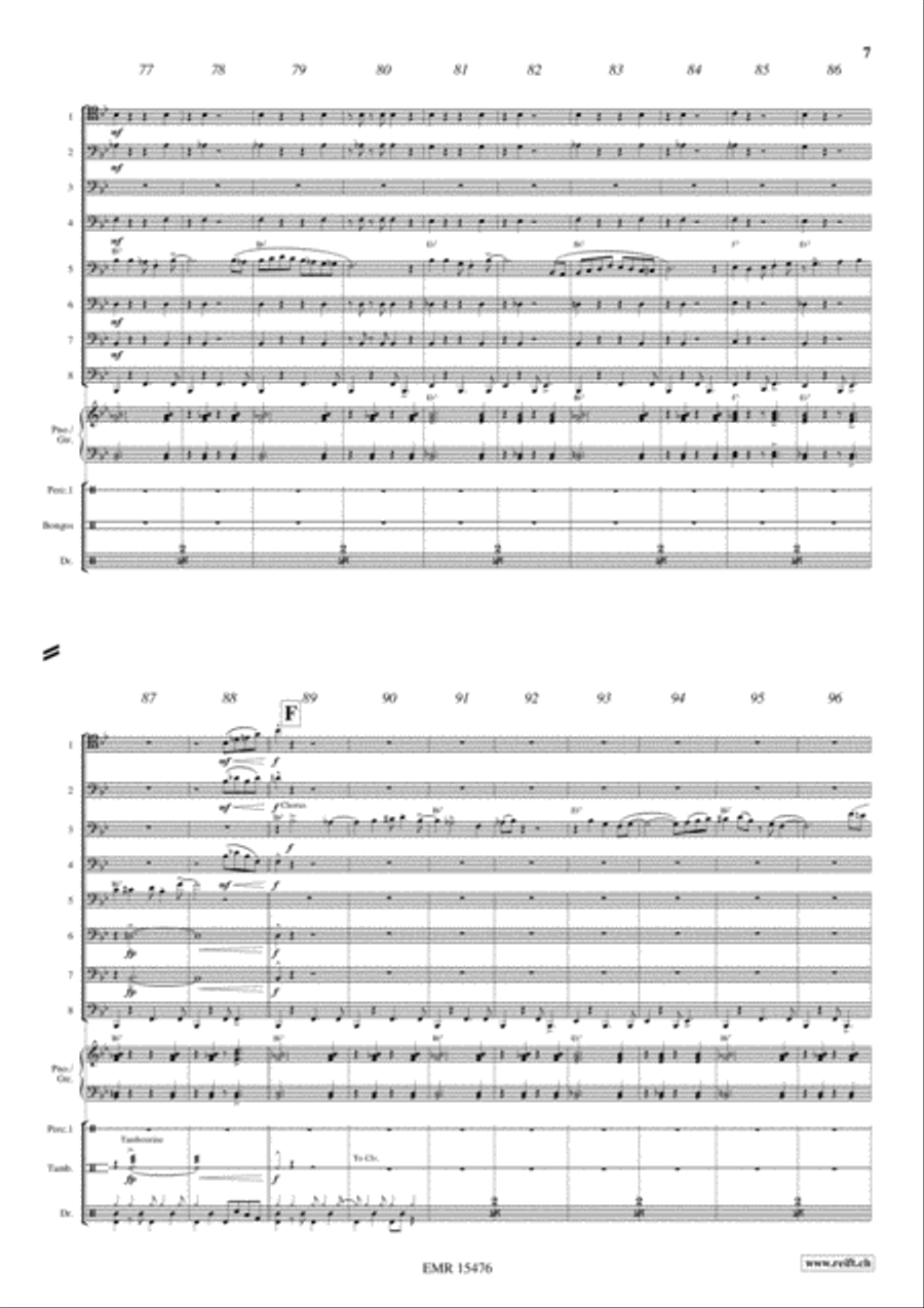 Bahia Blues Trombone scores gallery preview page 7