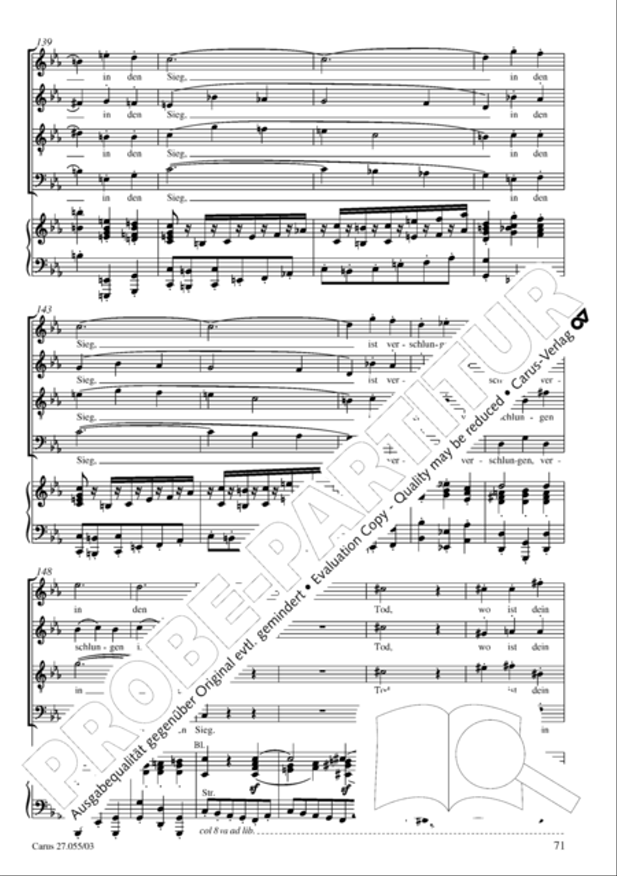 Ein Deutsches Requiem (German Requiem) 4-Part scores gallery preview page 74