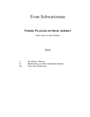 Three Places in New Jersey for Violin and Piano