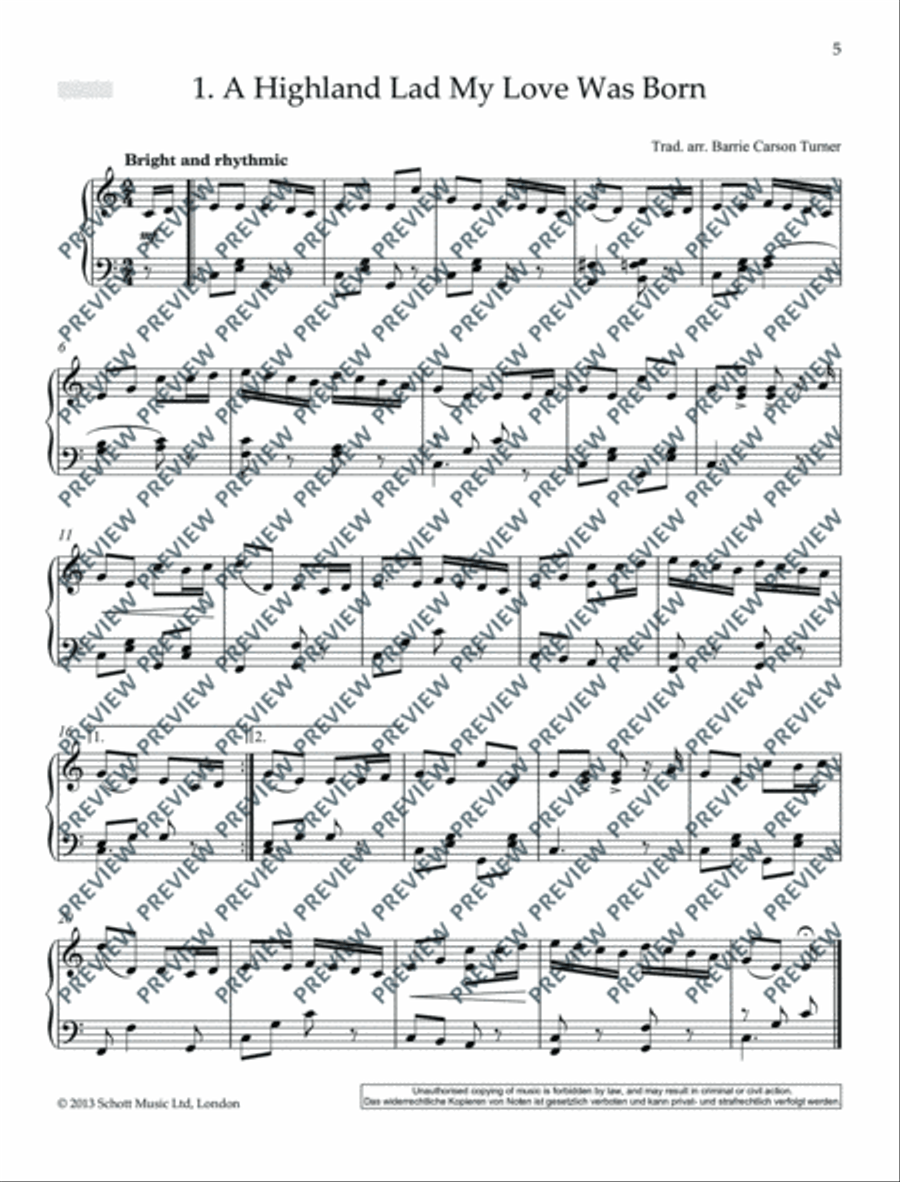 Scottish Folk Tunes for Piano Piano Solo scores gallery preview page 6