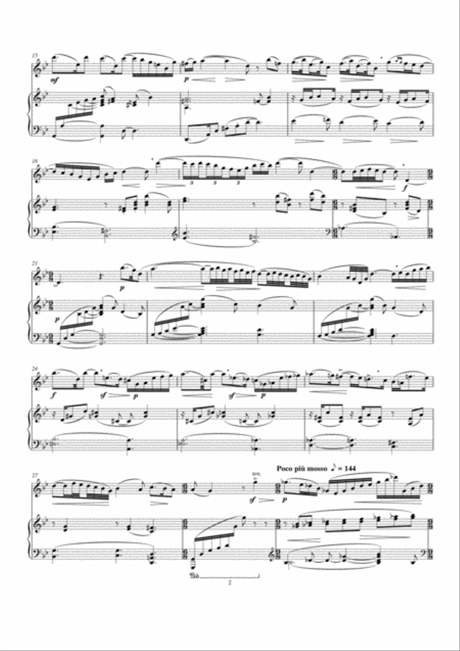 Andante Pastoral Flute Solo scores gallery preview page 2